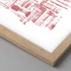 Gerahmtes Poster - Rahmen in heller Eiche - Rot Textur Produktbild-Vorschau 2
