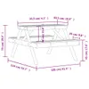 Picknicktisch Wachsbraun 105x134x75 cm Massivholz Kiefer Produktbild-Vorschau 8