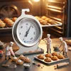 Backofenthermometer Edelstahl 300°C Analog zum Hängen oder Produktbild-Vorschau 5