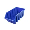 A blue plastic storage bin is shown against a white background. Produktbild-Vorschau
