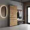 Szafa AGA 100 cm Antracyt Dąb Wotan Garderoba Modułowa 4 Podgląd zdjęcia produktu 3
