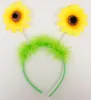 Sonnenblumen Haarreif | Party Zubehör Kostüm Gärtner Clown Produktbild-Vorschau 2