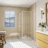 Duschspa 80x80x185cm Duschkabine Schiebetür Runddusche 5mm Produktbild-Vorschau 2