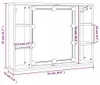 zrkadlová skrinka vidaXL s LED diódou biela 76x15x55 cm Náhľad obrázku produktu 7