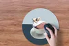 MuchoWow® Mauspad Mousepad Frau - Kaffee - Jahrgang 40x40 Produktbild-Vorschau 3
