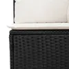 vidaXL 7-tlg. Garten-Sofagarnitur mit Kissen Schwarz Poly Produktbild-Vorschau 7