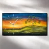 Wandbild Leinwand Bilder mit Uhr 60x30 Gemälde Wiese Himmel Produktbild-Vorschau 2