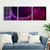 DEQORI Glasbild Echtglas 3x50x50 cm 'Abstrakte violette Produktbild-Vorschau 4