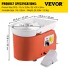 VEVOR Töpferscheibe 25CM Töpferformmaschine 280W Produktbild-Vorschau 7
