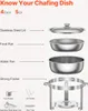 Chafing Dish Set Hochzeit Speisenwärmer Edelstahl 4,7L 4 Produktbild-Vorschau 6