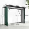 Outsunny Kaminholzregal Außen Stahl 213 x 66,5 x 150 cm Produktbild-Vorschau 3