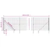 vidaXL Maschendrahtzaun mit Bodenhülsen Grün 1,4x25 m -  Produktbild-Vorschau 6