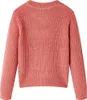 vidaXL Maglione da bambino lavorato a maglia media rosa 140 Anteprima dell’immagine prodotto 1