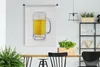 MuchoWow® Wandteppich Wandbehang Krug mit Bier auf weißem Produktbild-Vorschau 2