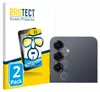 A product packaging for screen protectors, with a graphic of a phone and a close-up of a phone's camera lens with protectors applied. Produktbild-Vorschau