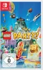 A vibrant and colorful illustration of various LEGO characters and scenes, suggesting a party or playful theme. Produktbild-Vorschau