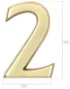 KOTARBAU® Numéro de maison 3D chiffre "2" en laiton 10 cm Voir les images du produit 2