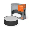 A product shot of a ceiling light and its packaging. Voir les images du produit