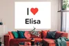 MuchoWow® Poster Ich liebe - Elisa - Mädchen 160x120 cm - Produktbild-Vorschau 2
