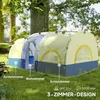 Outsunny Tunnelzelt Wetterfest Campingzelt für 4 Personen Produktbild-Vorschau 4