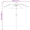 vidaXL Parasol Terracotta 200 x 224 cm Aluminium Voir les images du produit 14