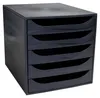 Exacompta ECOBOX organizer z 5 szufladami czarny Podgląd zdjęcia produktu 4