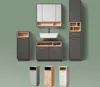 Badschrank Livinity Temo Grau/Anthrazit 38 x 190 cm mit Produktbild-Vorschau 7