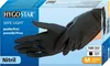 A box of black nitrile gloves with a hand wearing a glove shown on the front. Náhľad obrázku produktu