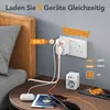 TESSAN 2 Stück Klappbarer Adapter 5 in 1 Reiseadapter UK Produktbild-Vorschau 2