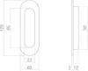 Intersteel oválna rukoväť 120x40 mm nerezová oceľ/čierna Náhľad obrázku produktu 2