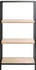 HAKU Regal Büroregal Eiche hell, schwarz  - MDF, Metall, Produktbild-Vorschau 3