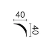 Striscia decorativa per soffitto Nomastyl 40x40 mm Anteprima dell’immagine prodotto 3