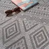 Tapis d'extérieur en lin tissé moderne Boho Ethno résistant Voir les images du produit 11