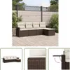 The Living Store 5-tlg. Garten-Sofagarnitur mit Kissen Produktbild-Vorschau 1