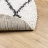 vidaXL Teppich Shaggy Hochflor Modern Creme und Schwarz Ø Produktbild-Vorschau 5