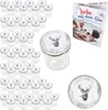 A collection of glass jars with lids, a recipe book, and a decorative plate, all featuring a stag motif. Voir les images du produit