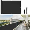 Balkon Sichtschutz 0,75x6 m, Schwarz, mit Ösen UV30+ & Produktbild-Vorschau 1