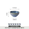 Schale set 6stück Ø11,7cm Keramik Schalen Snackschale Produktbild-Vorschau 2