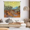 MuchoWow® Wandteppich Wandbehang Olivenbäume mit gelbem Produktbild-Vorschau 2