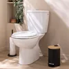 A bathroom scene with a toilet, toilet paper holder, and a trash can. Náhled obrázku produktu