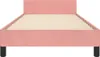vidaXL Bettgestell mit Kopfteil Rosa 90x200 cm Samt Produktbild-Vorschau 4