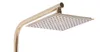 A close-up shot of a gold shower head and arm against a white background. Podgląd zdjęcia produktu