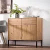 Kommode, 2 Türen, 2 Schubladen, Eichendekor - L90 x H80 cm Produktbild-Vorschau 2