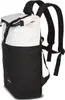 A black and white roll-top backpack. Náhled obrázku produktu