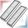 Two vacuum cleaner filters are shown diagonally on a white background, with red and blue graphic elements in the corners. Náhľad obrázku produktu