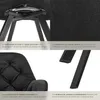 Fauteuil pivotant en velours Lucia, rembourré - noir, par Voir les images du produit 5