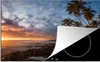 KitchenYeah© Herdabdeckplatte Sonnenuntergang - Palme - Produktbild-Vorschau 1