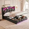 Łóżko tapicerowane INONEFT, 160x200 cm, z oświetleniem LED, Podgląd zdjęcia produktu 2