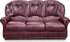 3-Sitzer Sofa 100% Büffelleder DAPHNE - Farbe: burgunderrot Produktbild-Vorschau 1