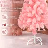QEENTOE Kunstkerstboom, 180 cm, kerstboom van roze PVC, Productafbeelding-voorbeeld 3